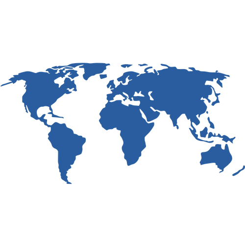 World Map Blue